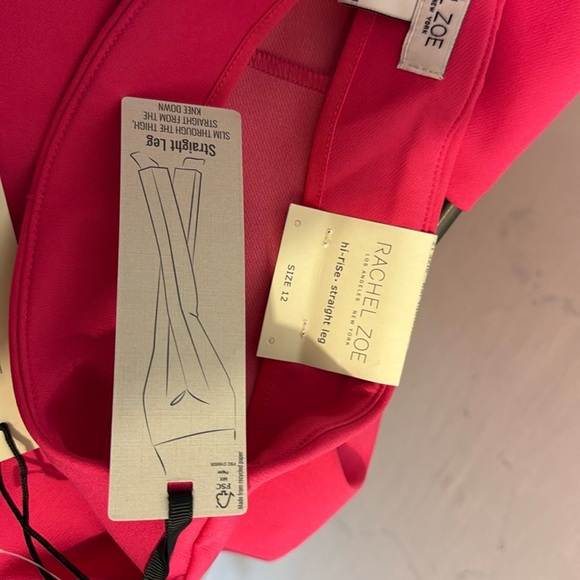 NWT Rachel & Zoe Elegant Pink Women's Straight Leg Pants Size 12 - Picture 5 of 7